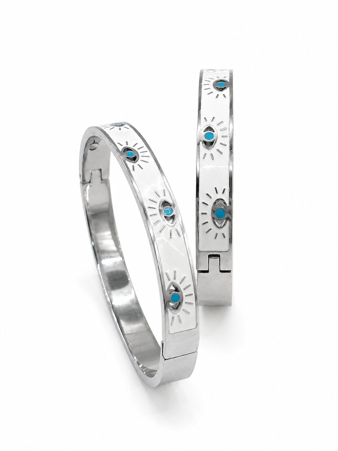 Evil Eye Bangle Silver