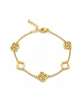 Gold Floral Statement Bracelet