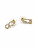 Gold Ring Crystal Earring