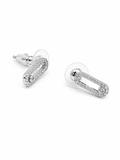 Silver Ring Crystal Earring