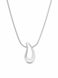 Tear Drop Necklace Silver